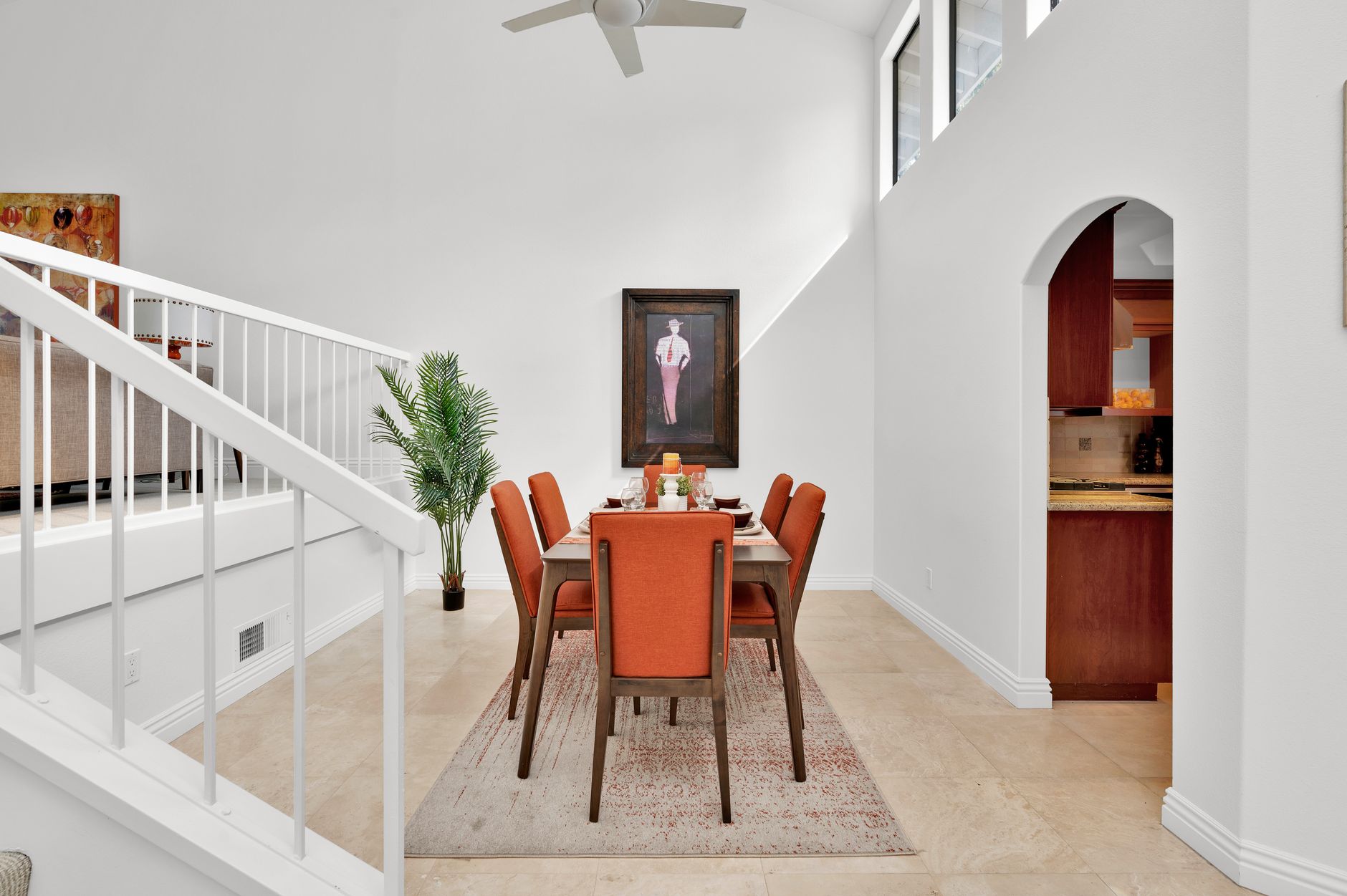 A remodeled home kitchen with cabinets and counters